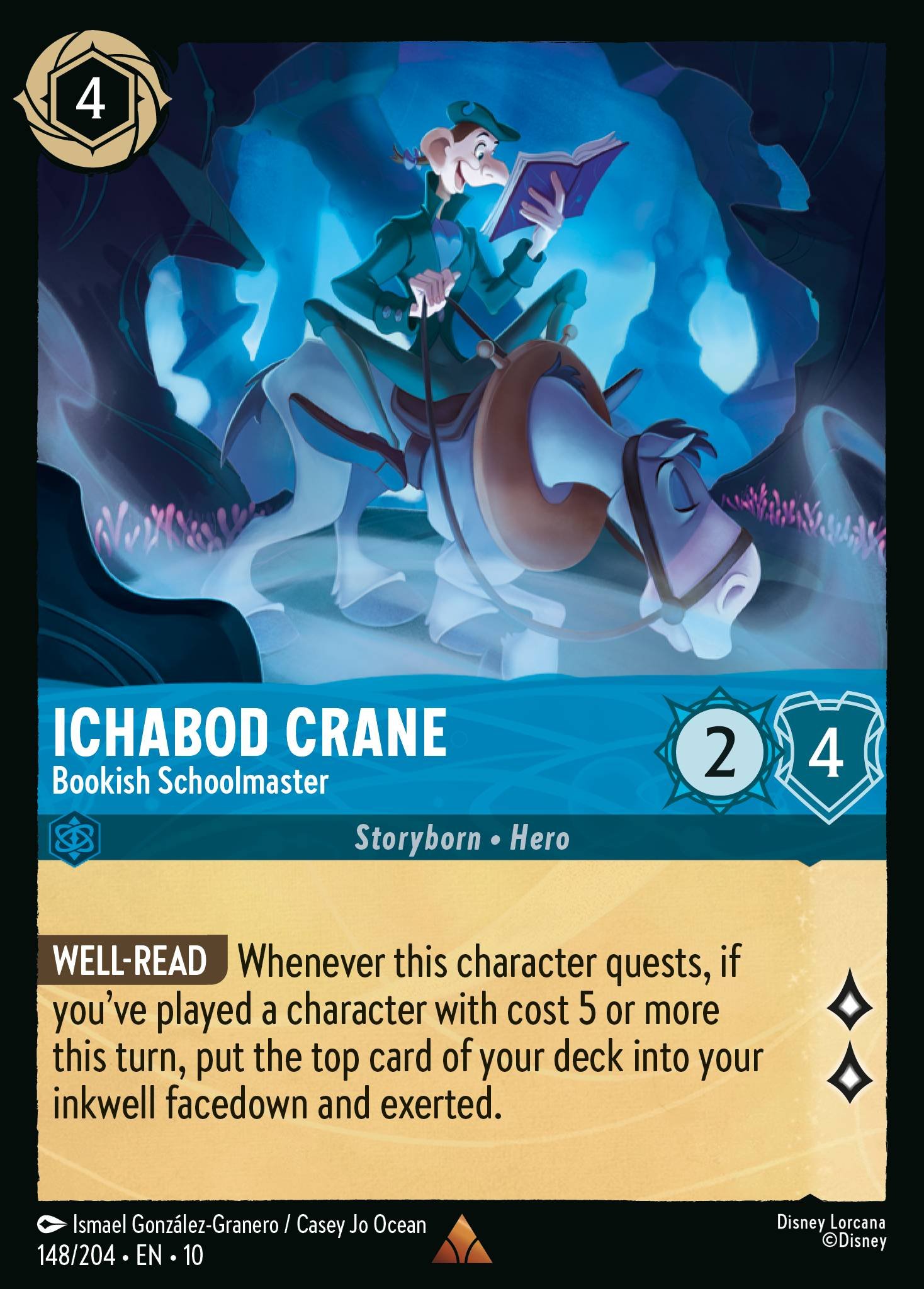 Ichabod Crane - Bookish Schoolmaster