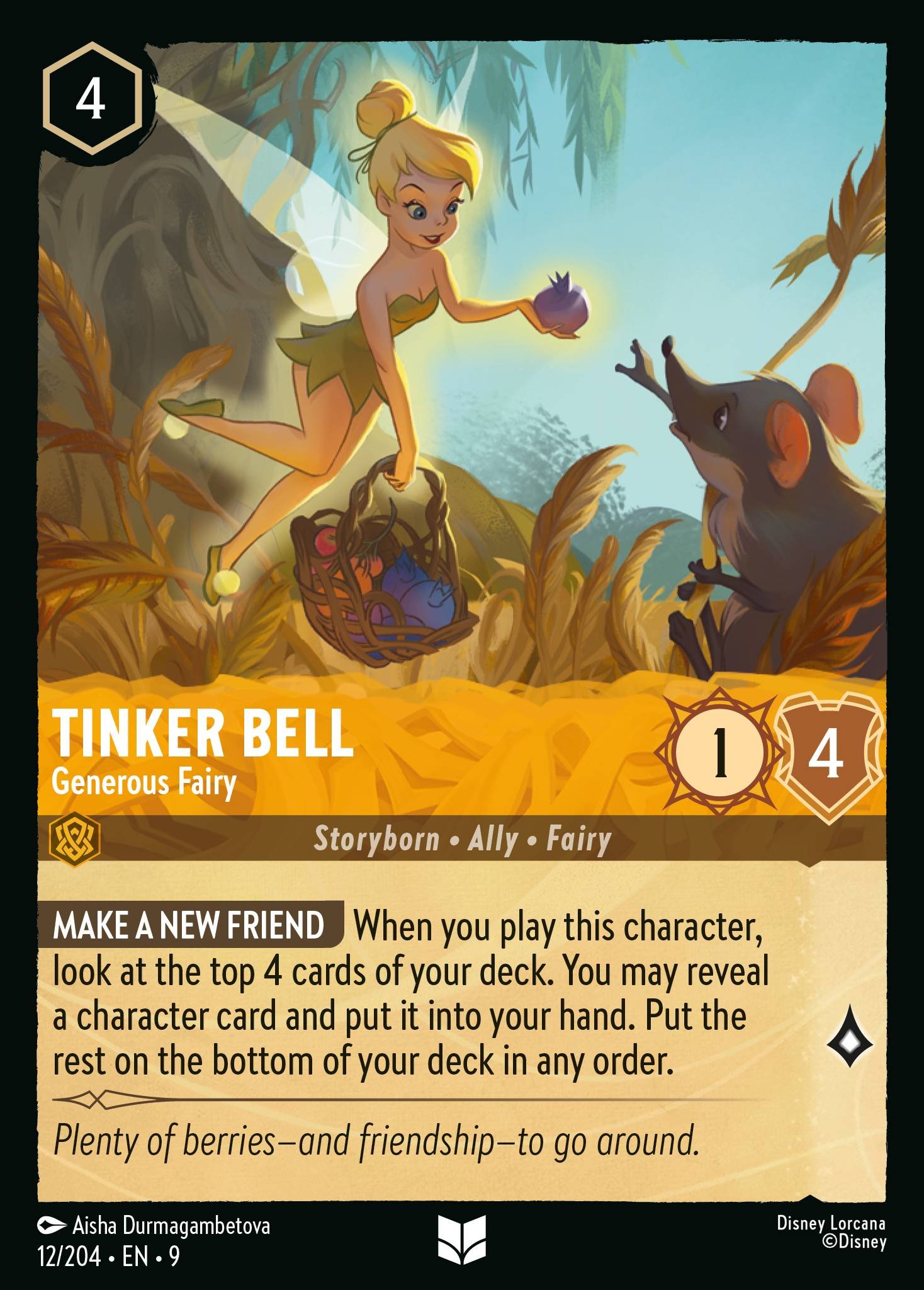 Tinker Bell - Generous Fairy (Uncommon &middot; 9 #12)