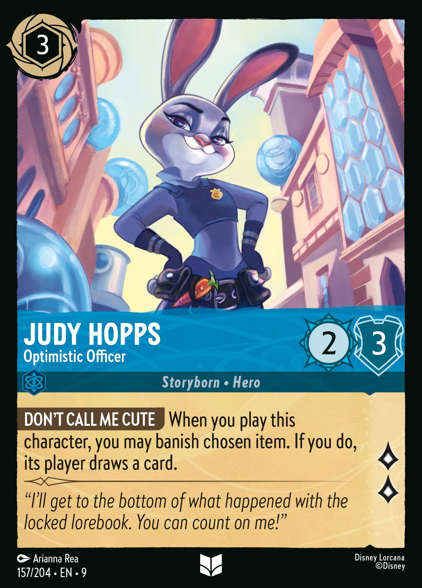 Judy Hopps - Optimistic Officer (Uncommon &middot; 9 #157)