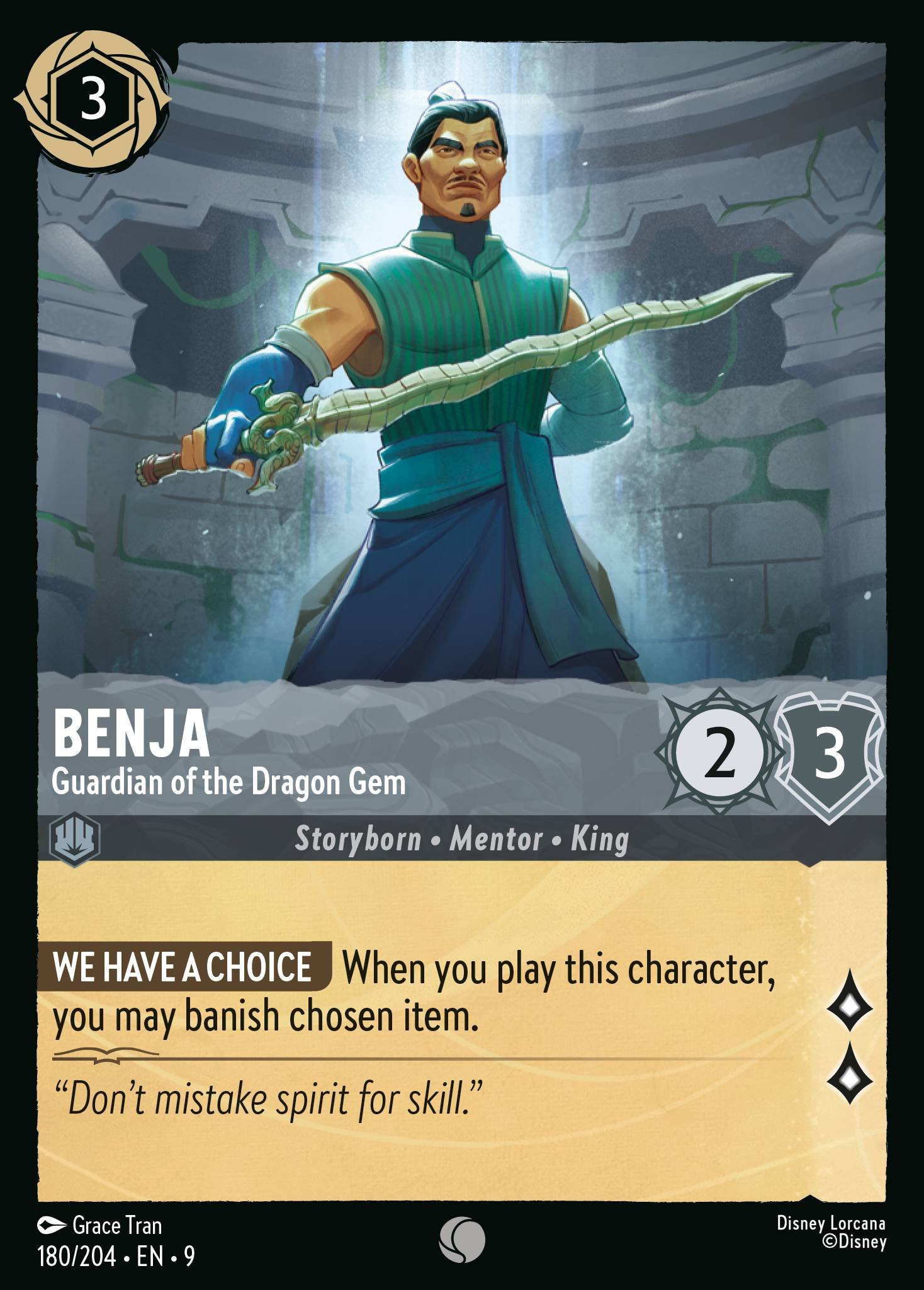Benja - Guardian of the Dragon Gem (Common &middot; 9 #180)