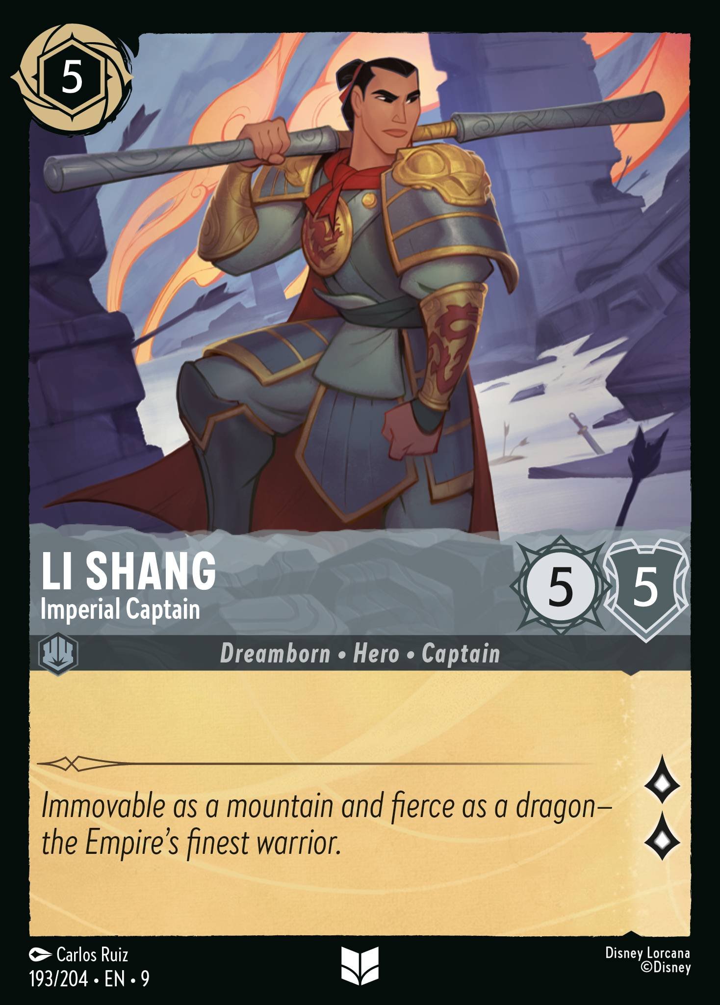 Li Shang - Imperial Captain (Uncommon &middot; 9 #193)