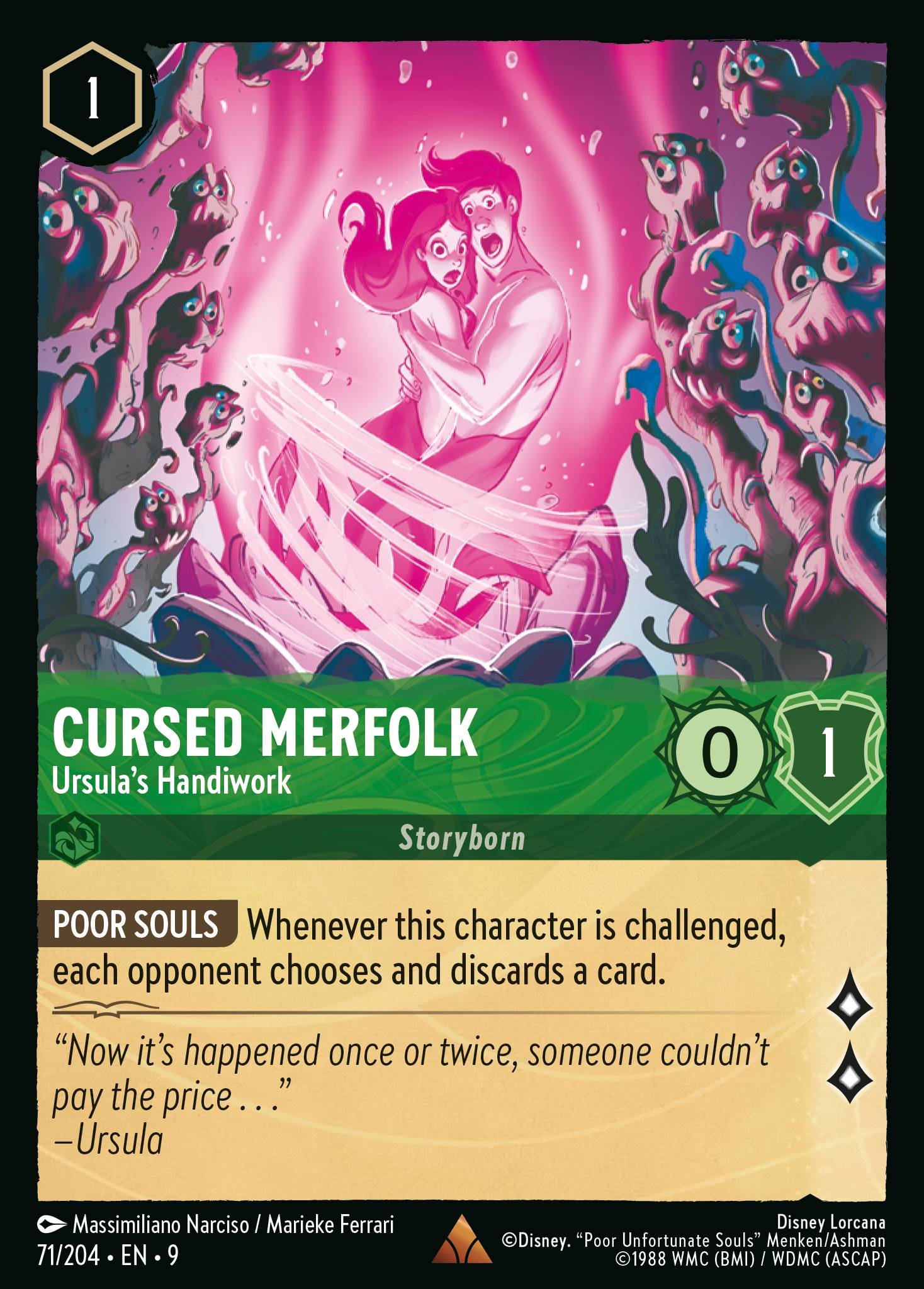 Cursed Merfolk - Ursula's Handiwork (Rare &middot; 9 #71)